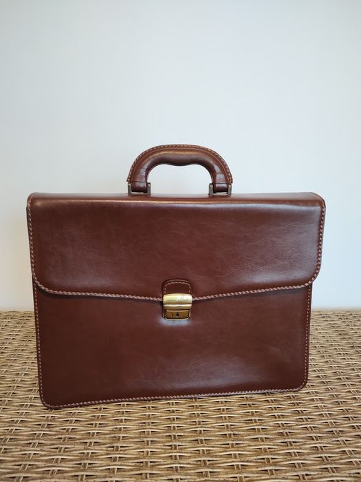 Geantă bărbați "OFFICE" din piele NATURALĂ