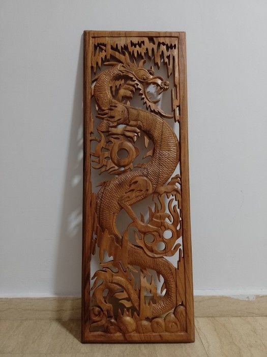 Superba sculptura ,tablou basorelief lemn masiv