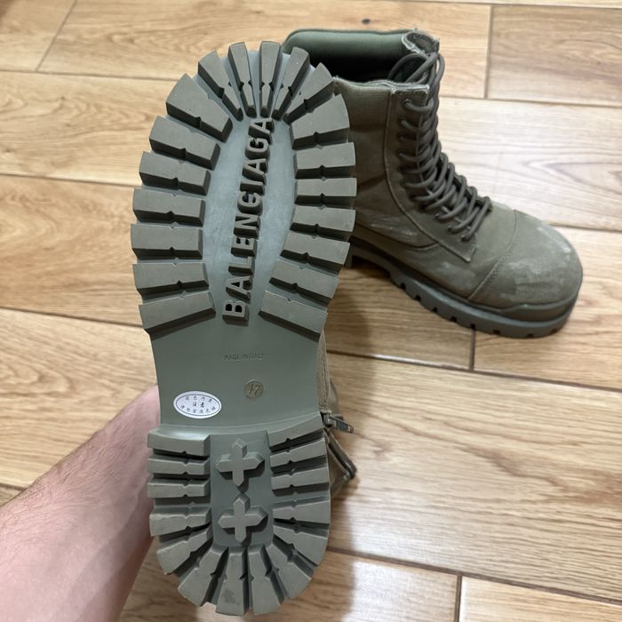 Balenciaga Striker Boots Green