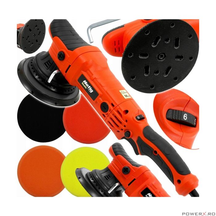 Set masina pentru polisat, flex polis auto cu accesorii bureti 150mm