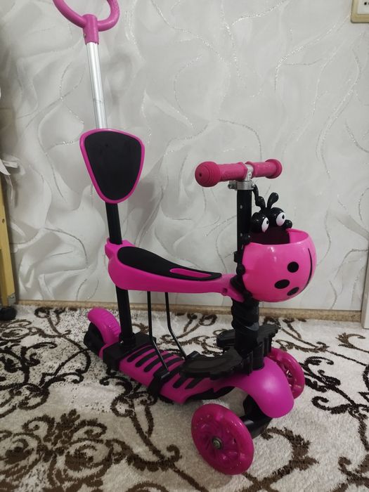 Самокат талокар с ручкой детский