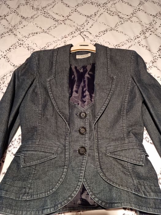 Синьо дънково сако