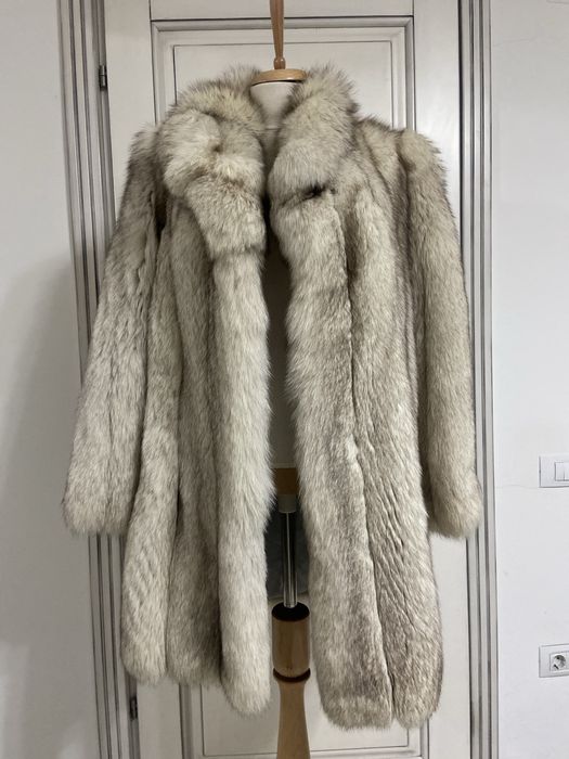 Blana naturala de vulpe argintie