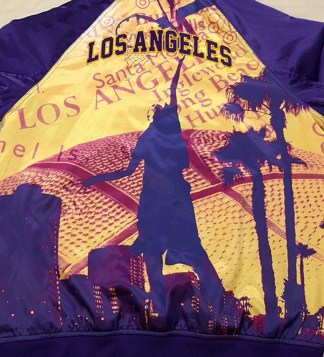 Adidas NBA LA Lakers Satin Bomber - Оригинално мъжко яке размер M