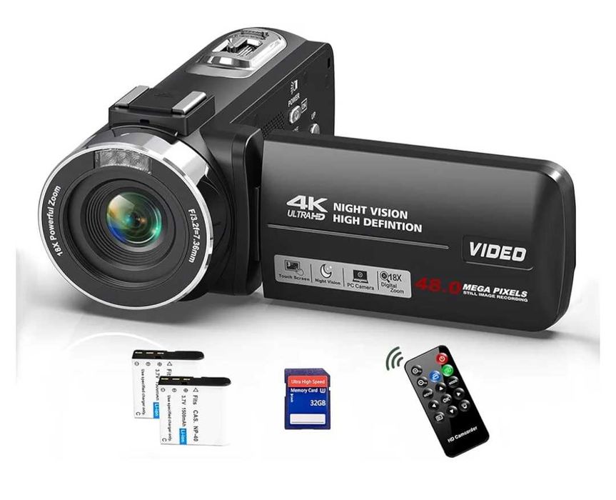 4K видеокамера 48MP 30FPS с IR нощно виждане  18X цифрово увеличение