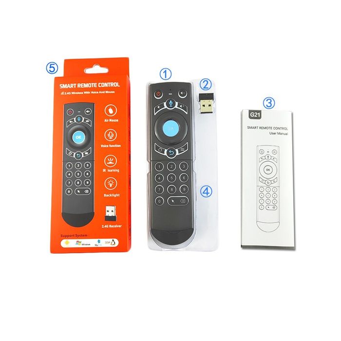 Это универсальный смарт-пульт дистанционного управления Air Mouse G21