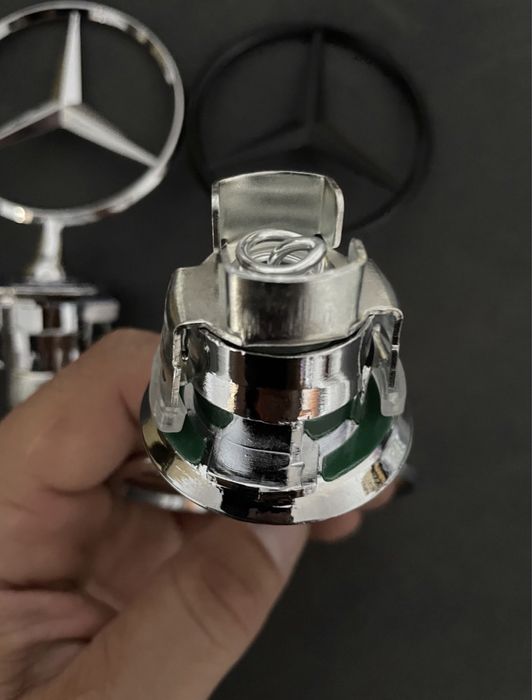 Emblema stema Mercedes stea metal ridicată neagra C E S Class