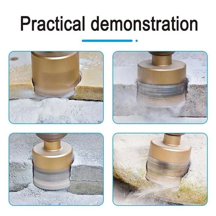 Боркорони диамантени, за фаянс, камък, гранитогрес, 6-35 мм, 12 бр.