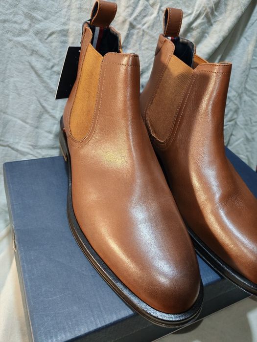 Стилни мъжки кларкове от естествена кожа TOMMY HILFIGER №43