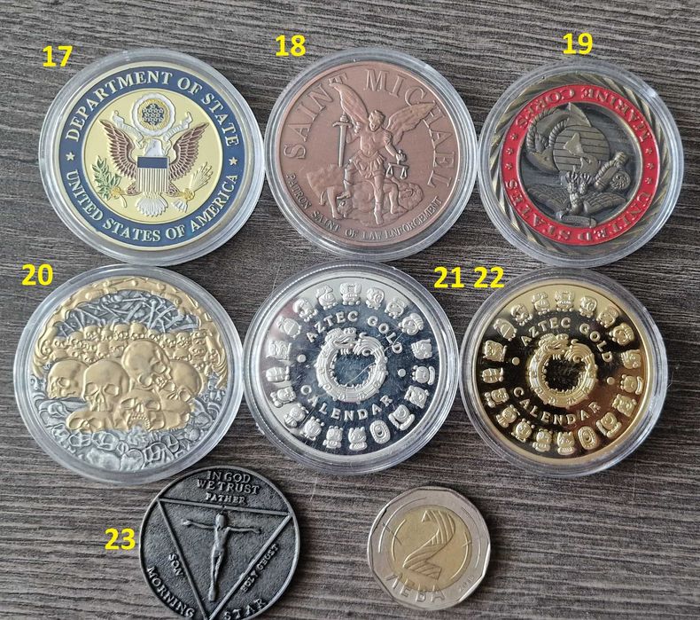 Значки монети Масони ръкавели токени щипка за пари и други