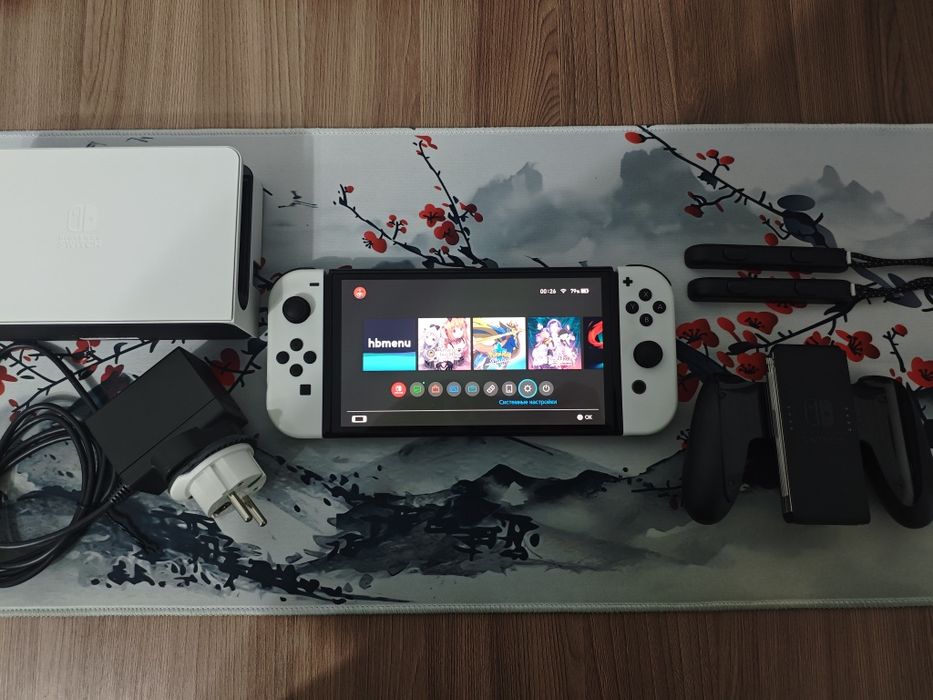 Прошитый Nintendo switch oled + полный комплект (актуально)