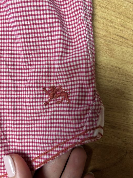 Paul Casual Depl Cămașă Bărbătească, In 100%, Carouri Roșu/Alb, Slim Fit, L