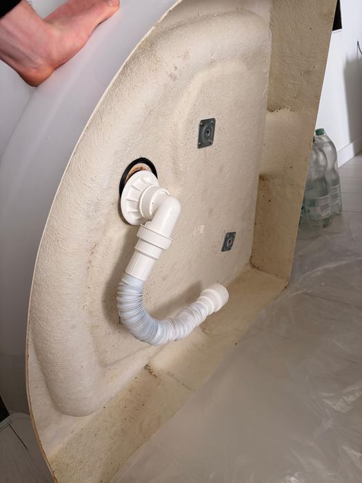 Cadita de baie semirotunda 80x80cm