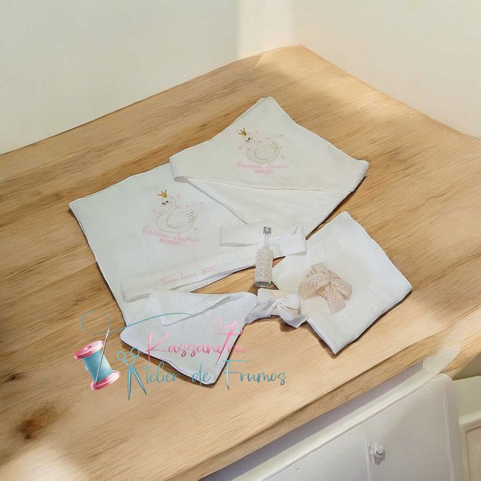 Trusou personalizat, din muselina. Botez
