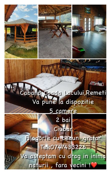 Cabana de inchiriat zona Coada Lacului Remeti