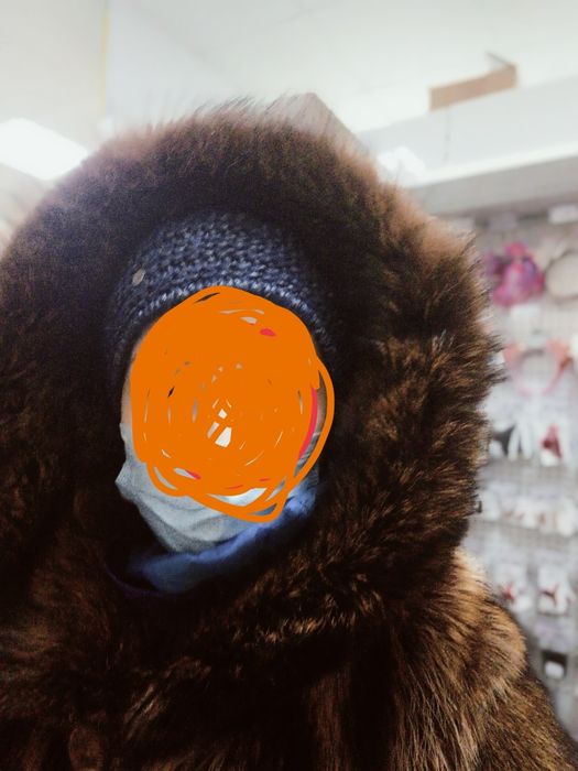 Шуба из меха енота