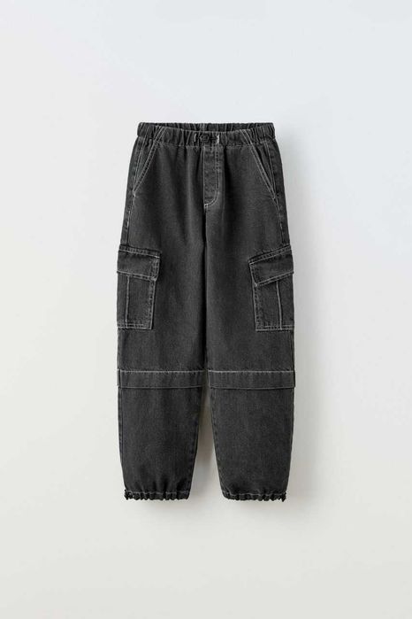 Джинсы-джогеры Zara 13-14 лет плотные  свободного кроя. Оригинал
