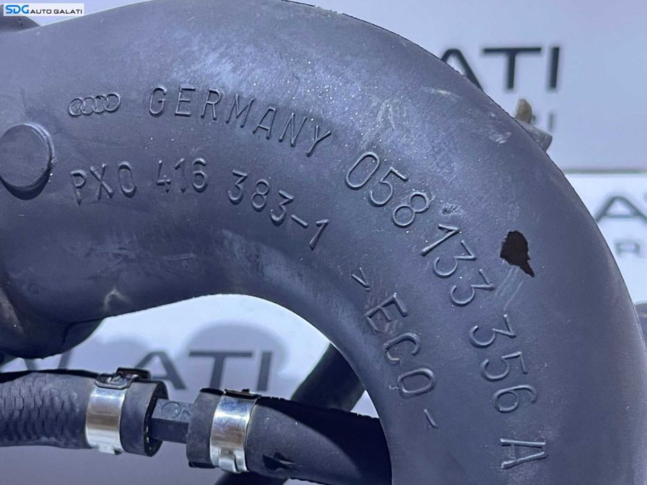 Furtun Conducta Presiune Admisie Aer Turbo Turbina Turbosuflanta Audi A4 B5 1.8 T AEB AJL 1995 - 2001 Cod 058133356A
