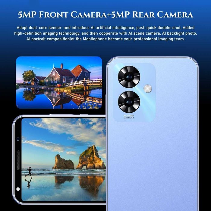 Мобилен телефон Note 60, 5.0'' HD дисплей, две SIM карти, отключен