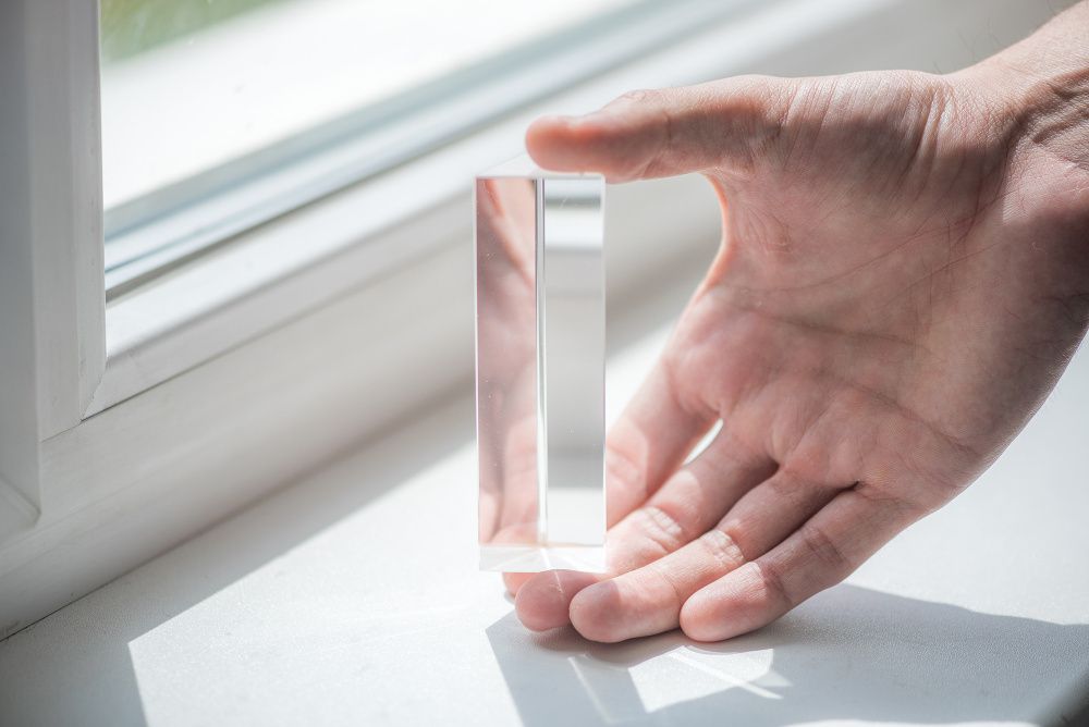 Стъклена призма, 10см