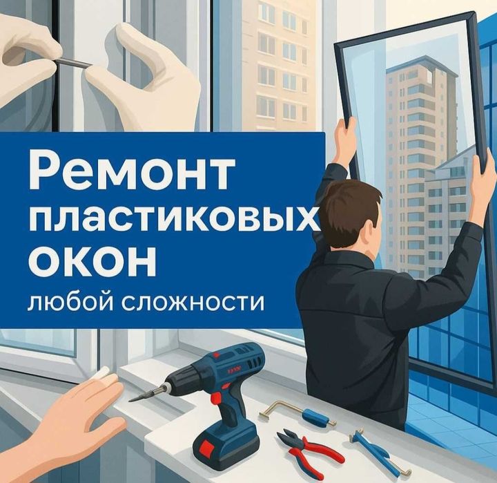 Регулировка и Ремонт Пластиковых окон.Замена стеклопакет.Ремонт Дверь.
