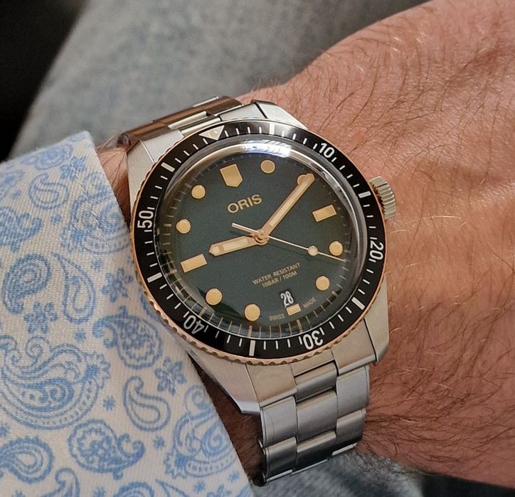 Vând / schimb Oris Sixty five, automatic, bezel bronz.