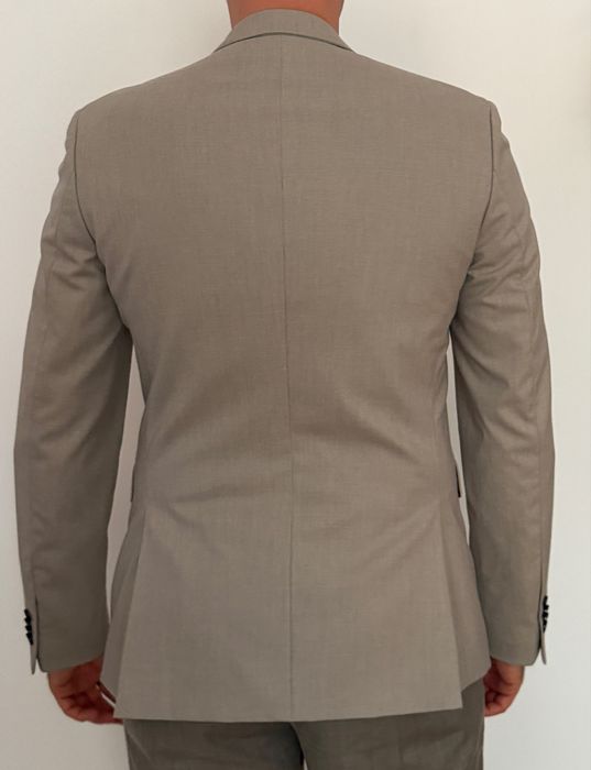 Sacou Mango Man Slim Fit, bej/taupe, mărimea 48