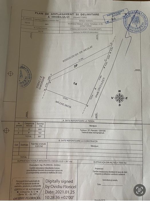 3 loturi teren intravilan -comuna vlădesti ,strada Țânțurești,Vâlcea