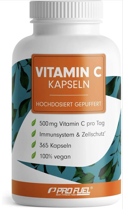 Витамин С  - 365 капсул витамина С - 500 мг  из Германии