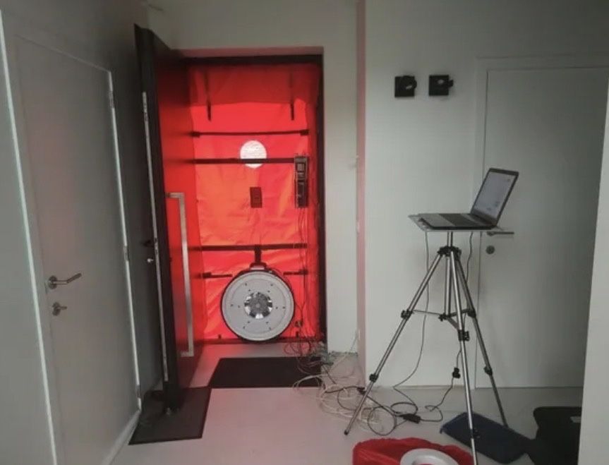Blower door, test etanseitate