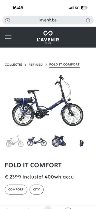 L’Avenir Fold-It 20’’ Shimano Steps E5000 400Wh Сгъваем Електровелосипед