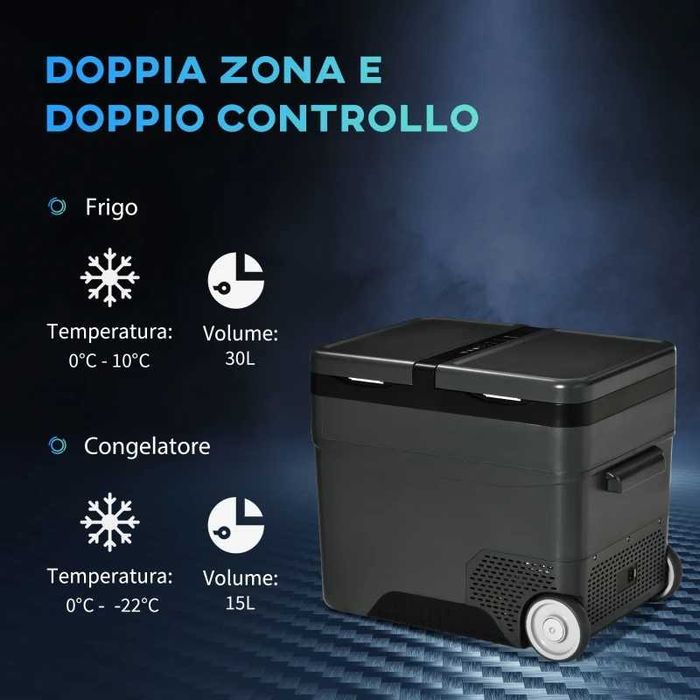 FRIGIDER cu congelator AUTORULOTA sau RULOTA 12-220v - Nou Sigilat