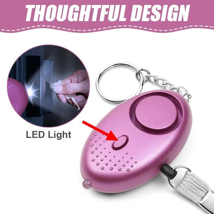 Set 3 Alarme Personale de Urgență, 140 dB, Sirenă de Autoapărare