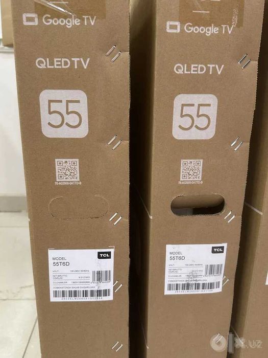 Телевизор TCL 55T6D QleD 2026 new 4K доставка есть 24/7 установка
