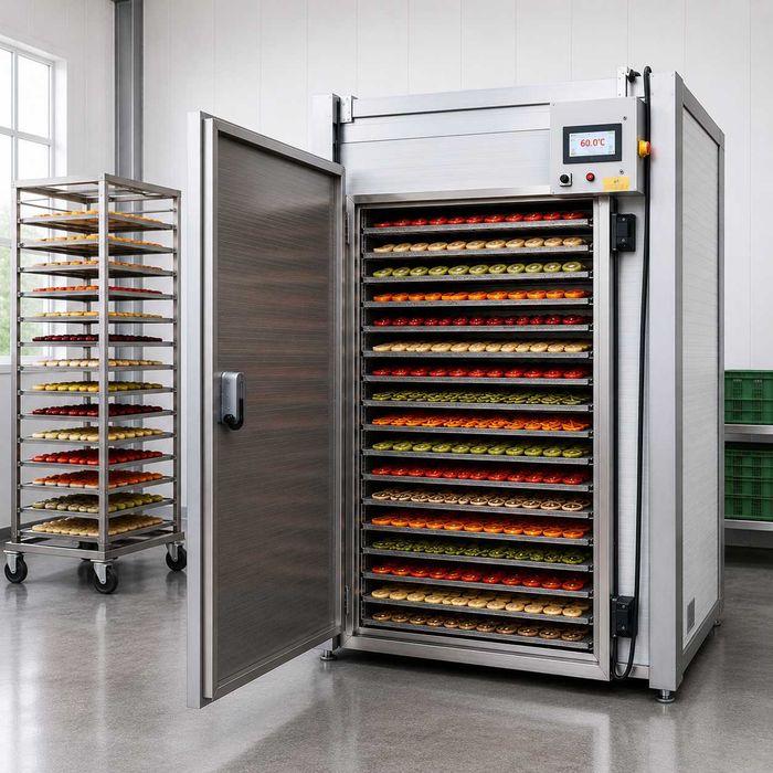 Uscator / deshidrator fructe si legume-control digital al parametrilor -200 kg/sarja