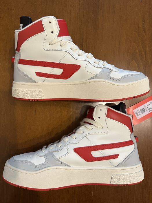 Diesel S-Ukiyo Mid red/white-sneakers