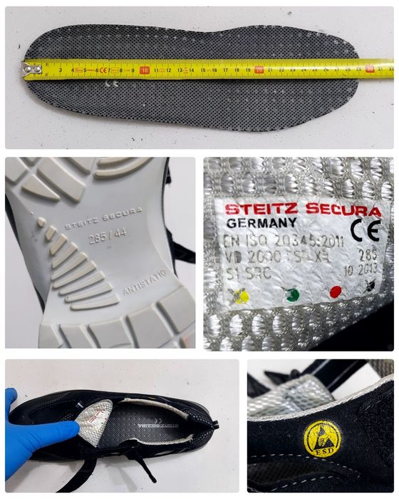 Sandale de protecție STEITZ SECURA VD 2000 SRC ESD S1 negru - gri, Germania, Nr. 44 EU