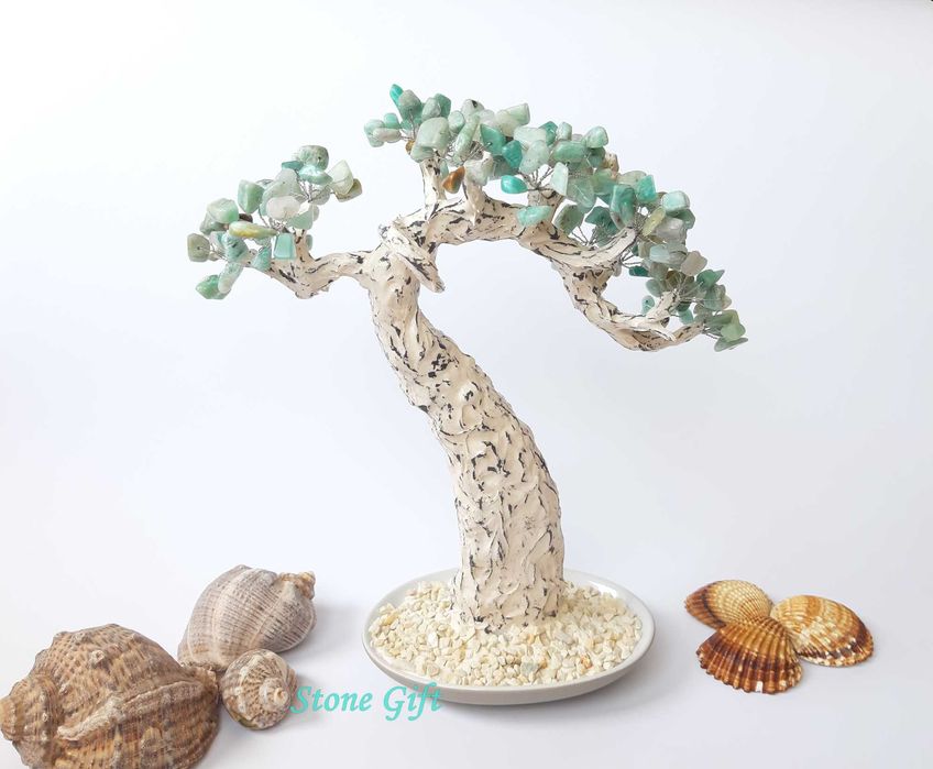 Дръвче Амазонит, Подарък Приятел, Кръщене, Подарък Кръстници, Класна