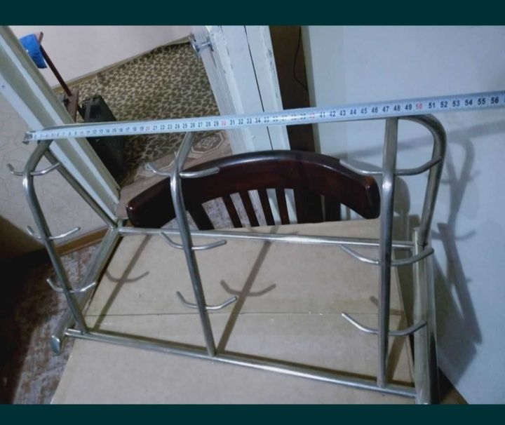 Вешалка для прихожей, нержавейка, СССР.