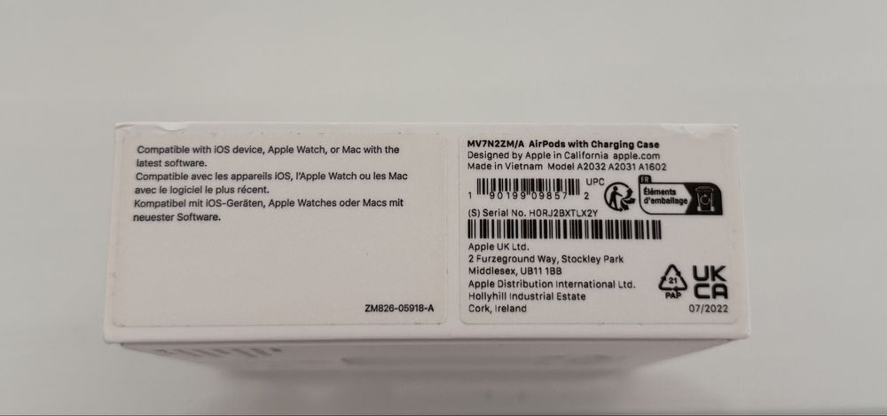 Apple AirPods 2 originale + cutie + cablu Lightning nou + husă silicon