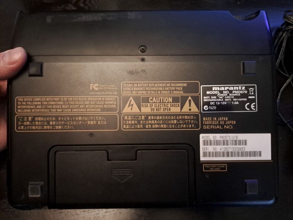 Marantz PMD670 / U1B Digital Field Portable Compact Flash Recorder