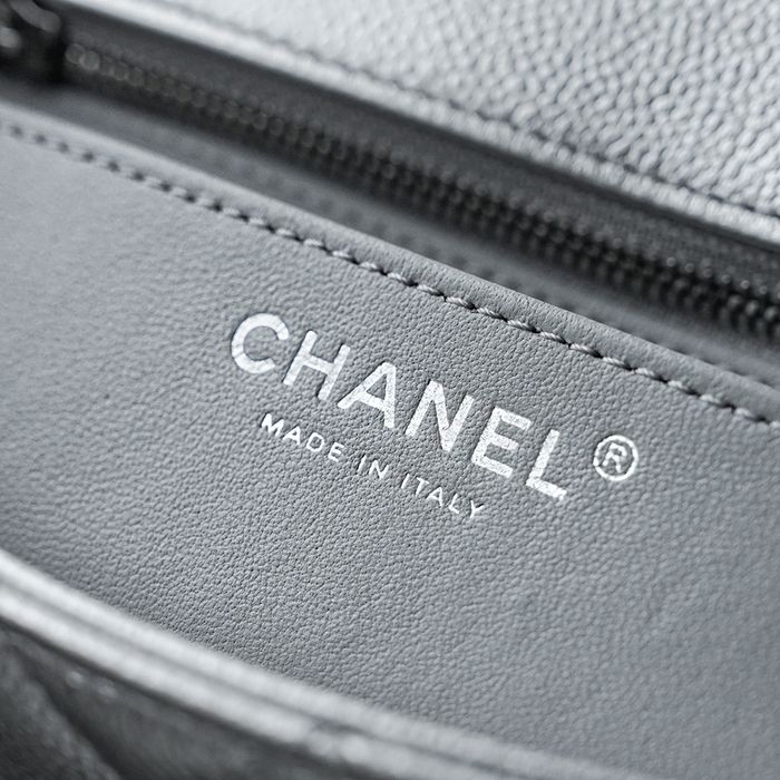 Geanta Chanel classic flap 20cm piele caviar, tip Premium