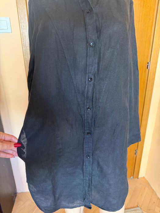 Черна ленена туника Escada Sport, размер S