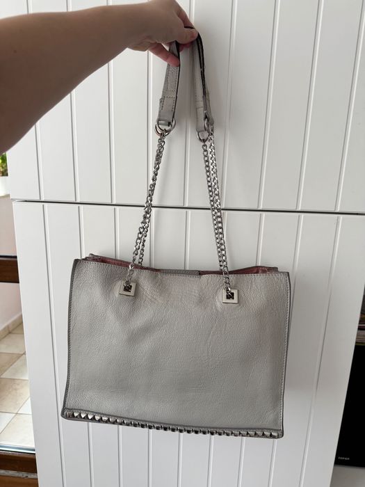 Чанта Zara естествена кожа