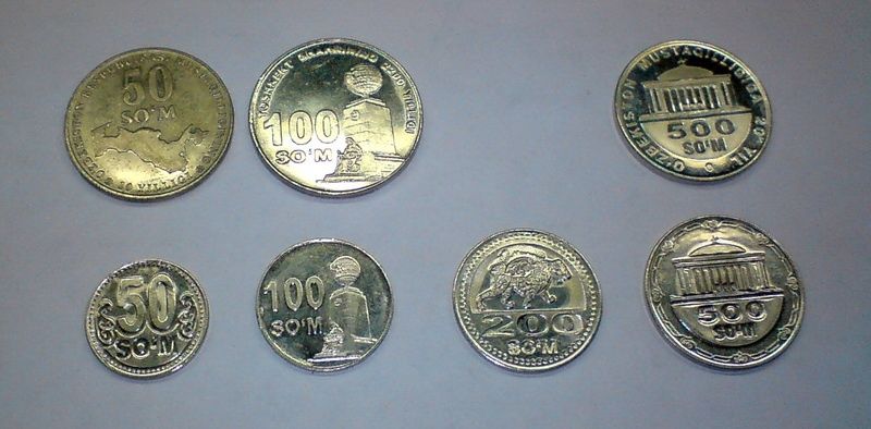 Полный набор монет Узбекистана