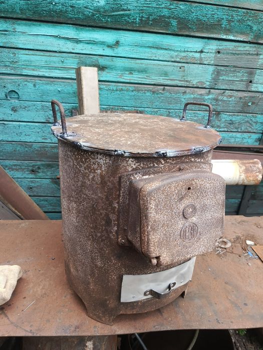 казан чугунный с печкой СССР