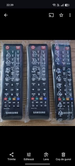 Telecomanda wi-fi Samsung seria 6.7.8.9 sinteza vocală.noi 150 ron Buc