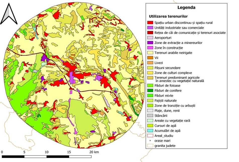 Hărți GIS realizate în QGIS sau ARCGIS