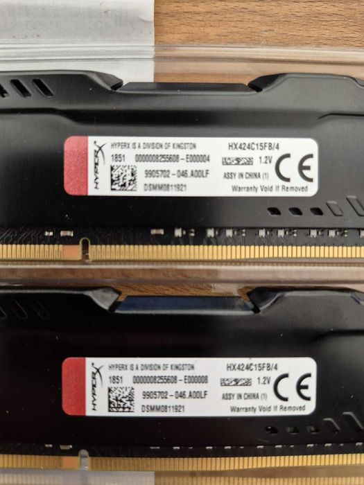 Memorie HyperX FURY Black 8GB, DDR4, 2400MHz, CL15, 1.2V, kit 2x4GB