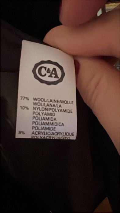 Pardesiu elegant de dama marimea 44 (compozitie 77% lana)